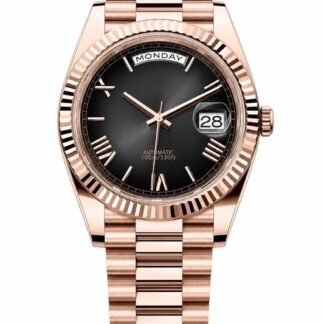Montre Covaday Noir Or Rose