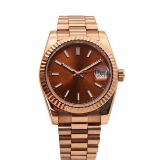 Montre Covajust Or Rose Chocolat